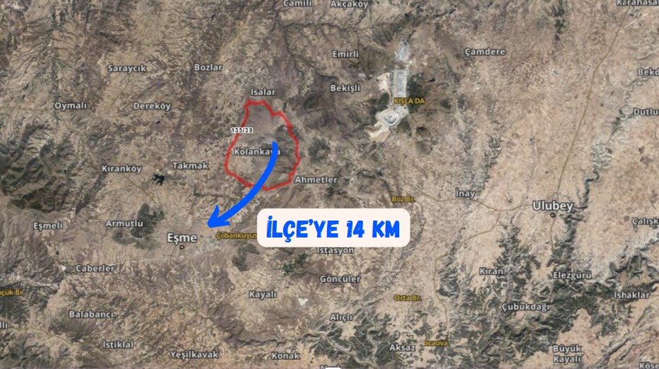 UŞAK EŞME KOLANKAYA KÖYÜ’NDE 1.654 M²  TARLA SATILIKTIR - UŞAK EŞME fotoğraf 7